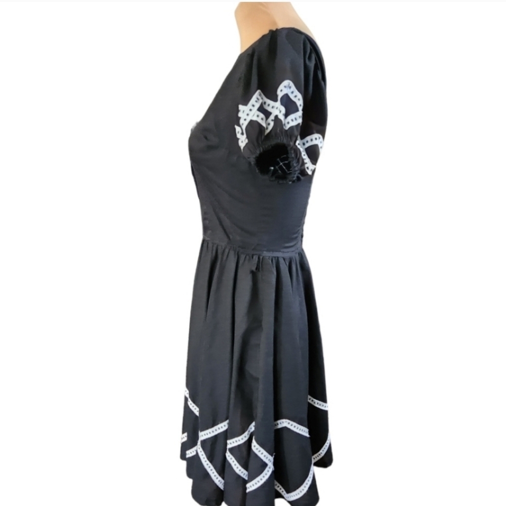 VINTAGE WESTERN FASHIONS 1950s-1960s fit & flare country dress - Picture 8 of 12